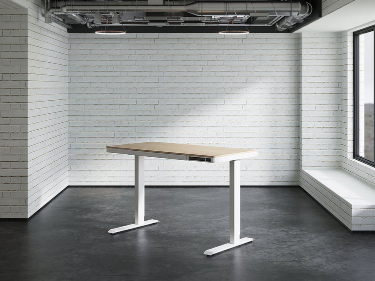Salsa höj- och sänkbart bord 120x60 cm (Ek/Vit)